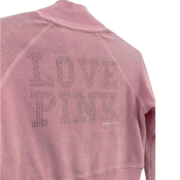 Y2K Victoria's Secret PINK Rhinestone Jacket Cropped - Picture 3 of 6